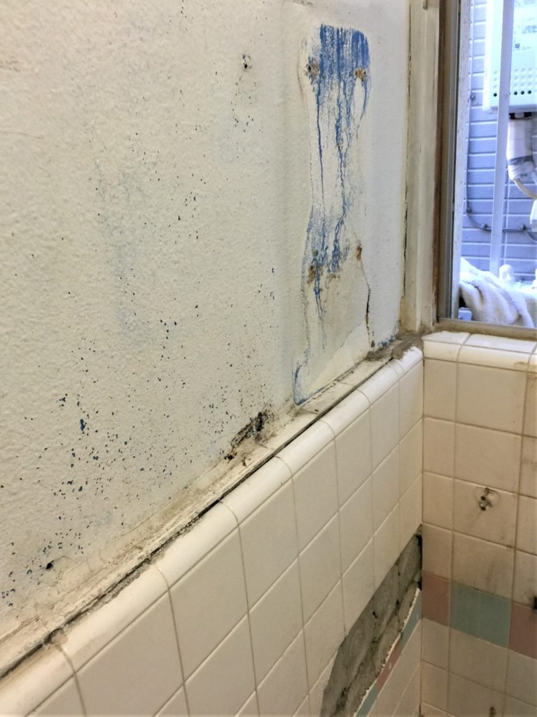 古くなった浴室の壁